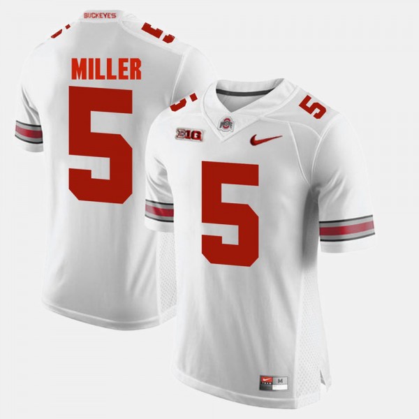 Ohio State Buckeyes Braxton Miller Men's #5 Game Alumni White College Football Jersey 2404DTPH7